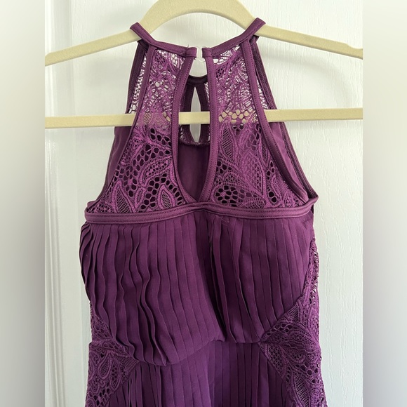 Weissman Pleated Purple Lace Dance Costume Size LC - Picture 12 of 16